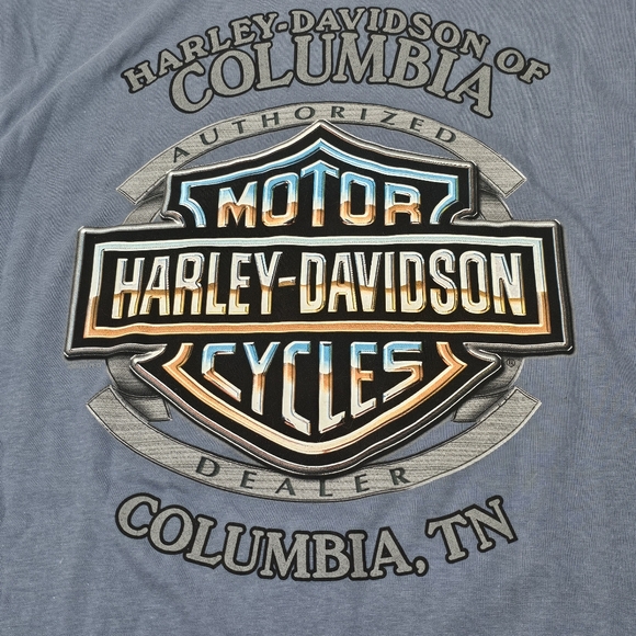 Harley-Davidson T-Shirt Vtg M Made In USA Eagle Columbia‎ TN Mule Capital - Picture 4 of 6